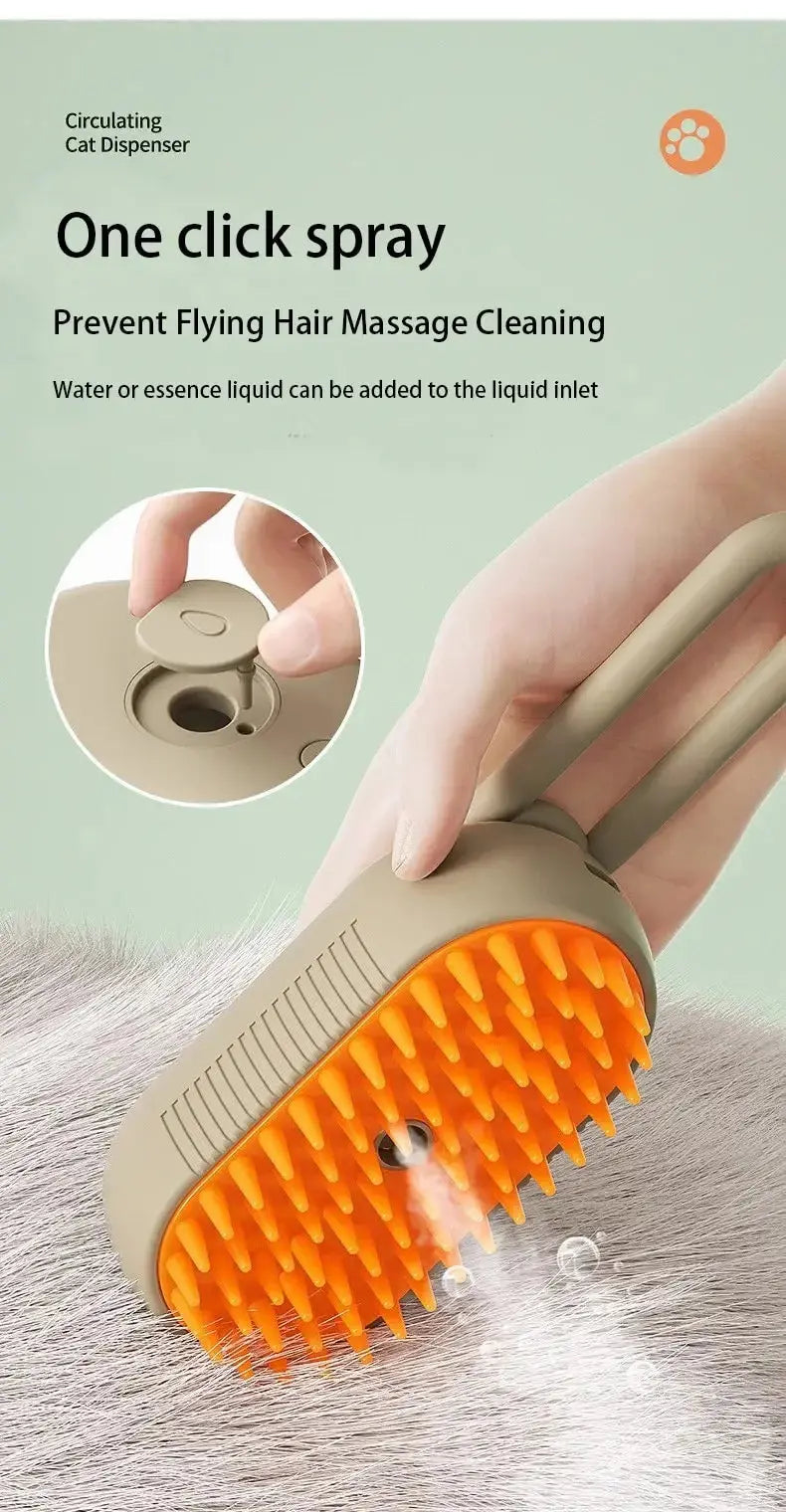 Pet Spray Massage Brush One Button Electronic Worldwide