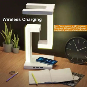 Novelty floating lamp with 10 W  detachable wireless charger decorative light for bedroom/office Electronic Worldwide