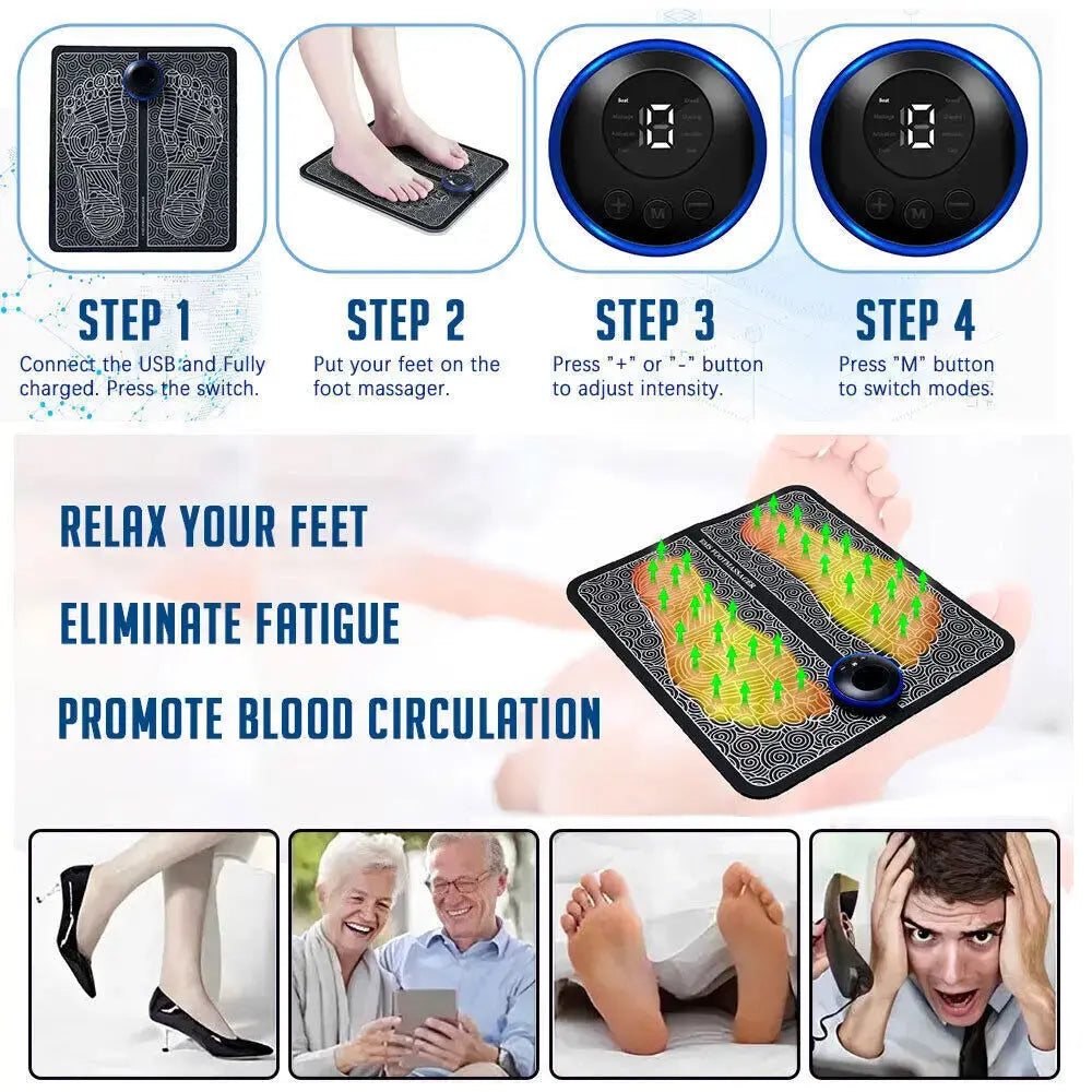 Electric Foot Massage Mat Relaxes Foot Acupoint Massage Mat Improves Blood Circulation - Electronic Worldwide