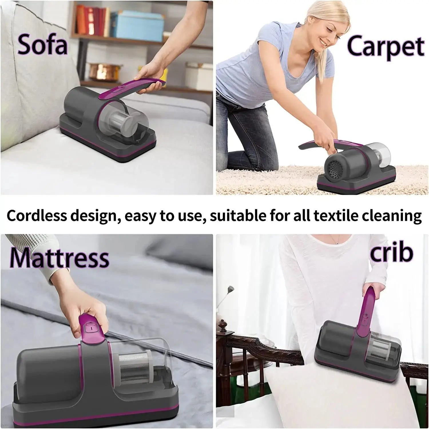 Vacuum Cleaner Cordless Handheld UV-C Bed Dust Electronic Worldwide