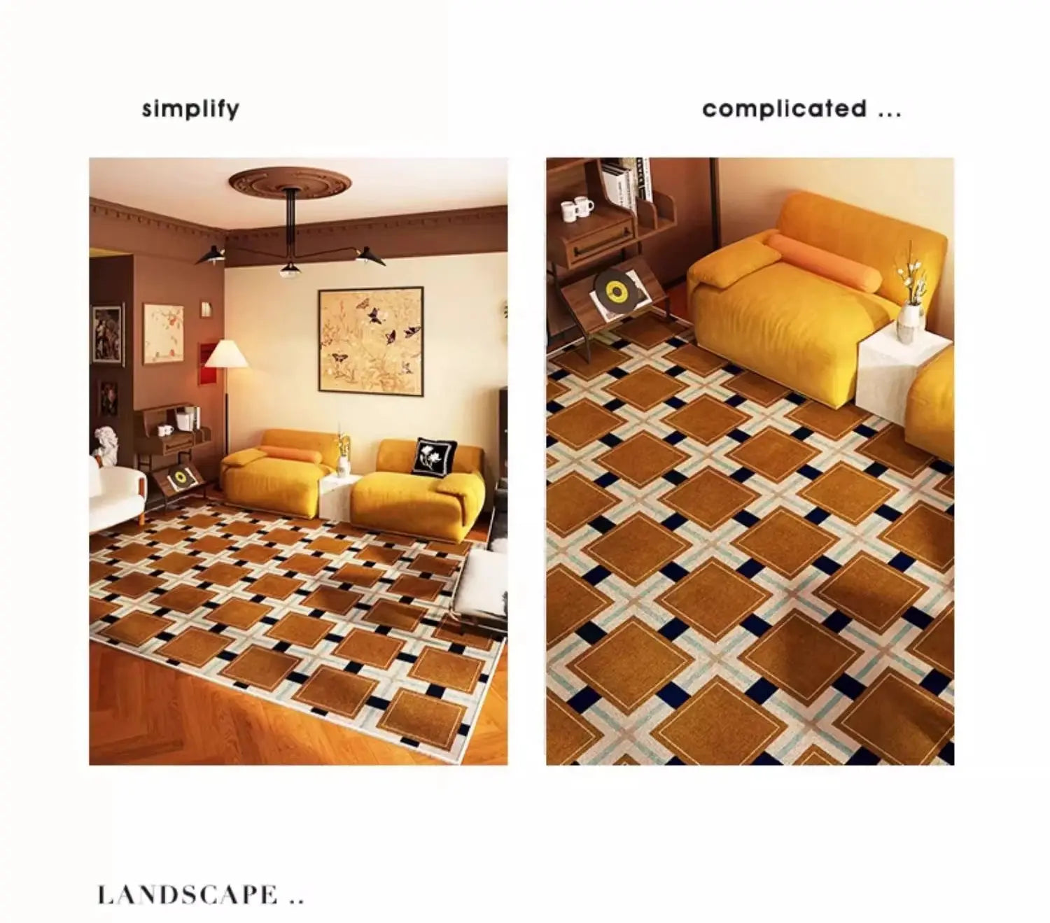 Retro Carpet Living Room Electronic Worldwide