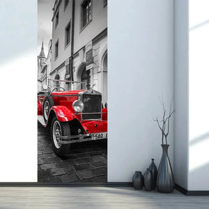 3d Simulation Door Stickers Living Room Bedroom Decor Wallpaper Posters Home Decor Wall Door Decals Electronic Worldwide