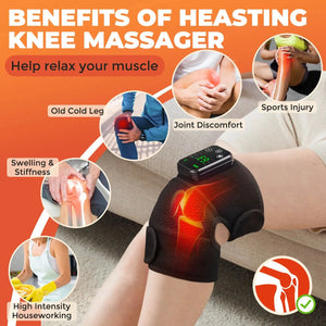 Knee Heating Massager Joint Physiotherapy Hot Compress Vibration Massage Elbow Shoulder Support Thermal Knee Pad Relieve Arthrit - Electronic Worldwide