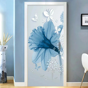 3d Simulation Door Stickers Living Room Bedroom Decor Wallpaper Posters Home Decor Wall Door Decals Electronic Worldwide