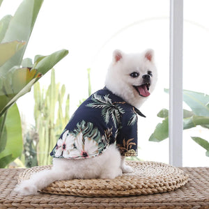 Pet Summer Cotton Shirts Hawaii Style Electronic Worldwide