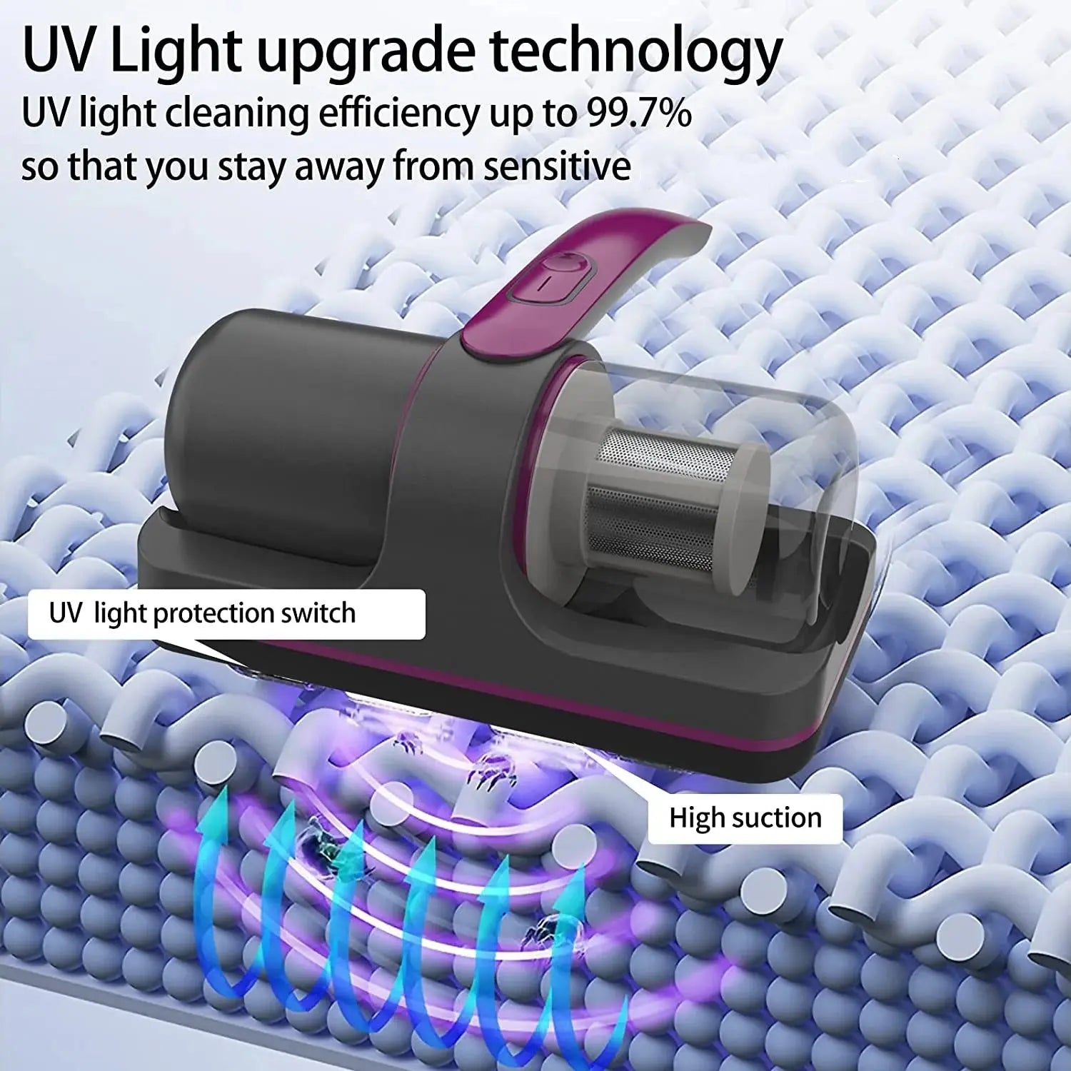 Vacuum Cleaner Cordless Handheld UV-C Bed Dust Electronic Worldwide