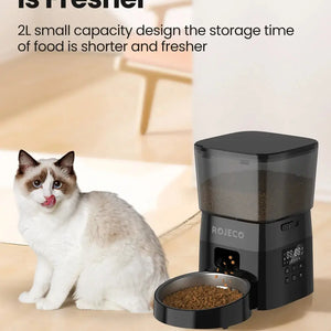 ROJECO Automatic Pet Feeder Button Version Electronic Worldwide