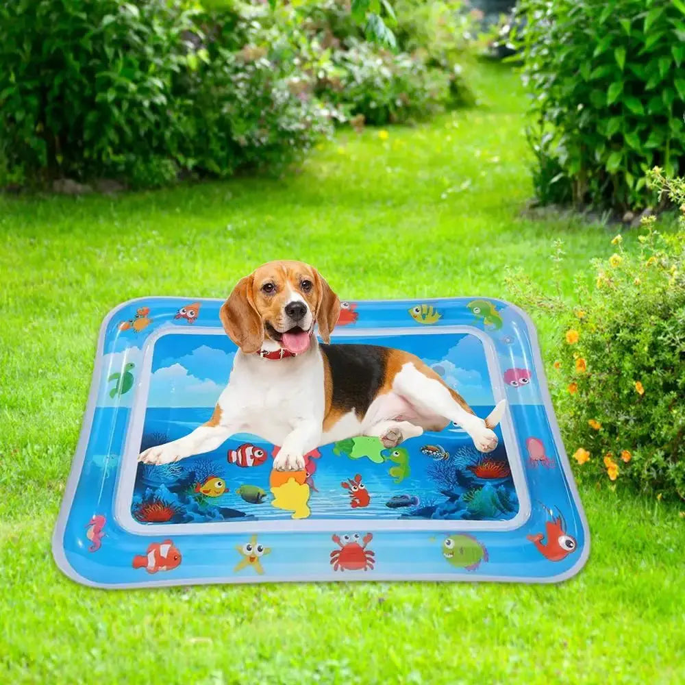 Water Sensory Play Mat Thickened Inflatable Water Mat For Cat And Dog Pet Playmat With Fish Sea Ocean Theme Sensory Toy Water Electronic Worldwide