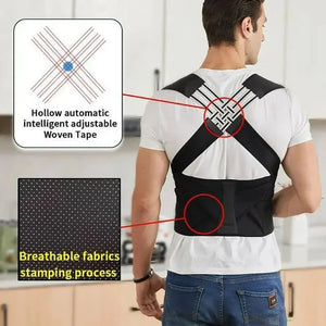 Back Brace Posture Corrector for Women and Men, Shoulder Straightener Adjustable Full Back Support Upper and Lower - Electronic Worldwide