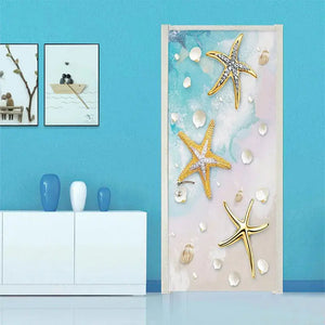 3d Simulation Door Stickers Living Room Bedroom Decor Wallpaper Posters Home Decor Wall Door Decals Electronic Worldwide