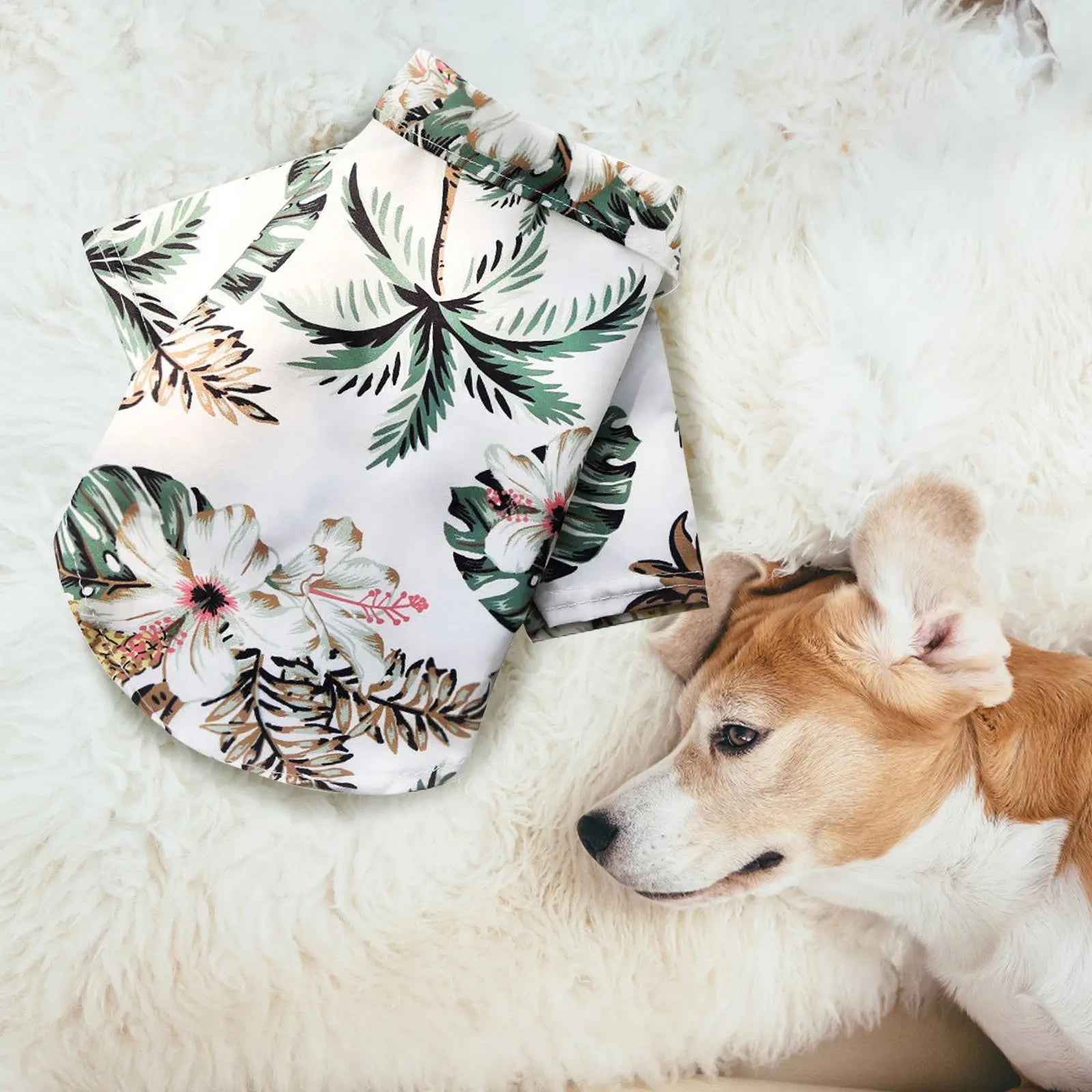 Pet Summer Cotton Shirts Hawaii Style Electronic Worldwide