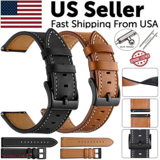 Genuine Leather Watch Band Strap Electronic Worldwide