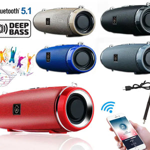 Bluetooth 5.1 Speaker Wireless Waterproof Outdoor Stereo LOUD Bass USB/TF Strap Electronic Worldwide