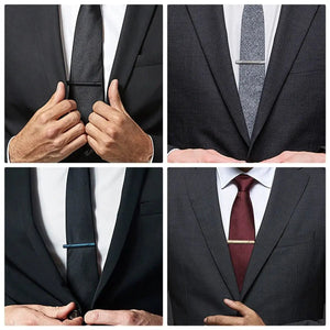 4PCS Mens Stainless Steel Tie Clip Electronic Worldwide