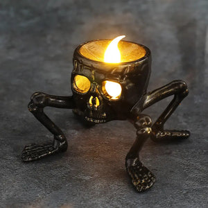 Halloween Skull Hand Lantern Atmosphere Decoration Props Skull Foot Night Lantern Halloween Candle Lantern Electronic Worldwide