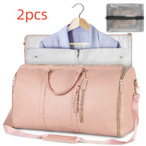 Large Capacity Travel Duffle Bag Women's Handbag Folding Suit Bag Waterproof Clothes Totes