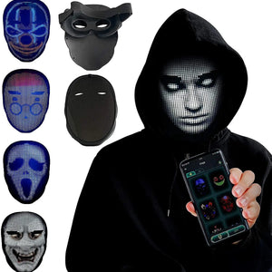 Halloween Face Masks Full Color LED Luminous Mask Face Changing Mask Party Bar Props Electronic Worldwide