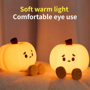 Home Decor Halloween Pumpkin Night Light Cute Soft Silicone Lamp Touch  Dimmable Rechargeable Bedside Decor Light Kids Gifts Halloween Decorations - Electronic Worldwide