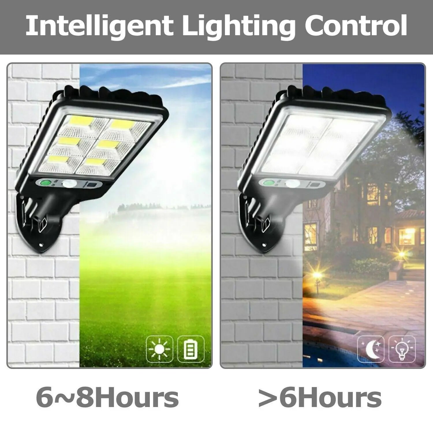 LED Solar Motion Sensor Light Bright Garden Outdoor Street Wall Electronic Worldwide