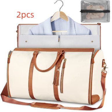 Large Capacity Travel Duffle Bag Women's Handbag Folding Suit Bag Waterproof Clothes Totes