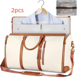 Large Capacity Travel Duffle Bag Women's Handbag Folding Suit Bag Waterproof Clothes Totes