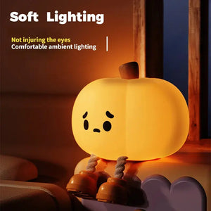 Home Decor Halloween Pumpkin Night Light Cute Soft Silicone Lamp Touch  Dimmable Rechargeable Bedside Decor Light Kids Gifts Halloween Decorations - Electronic Worldwide