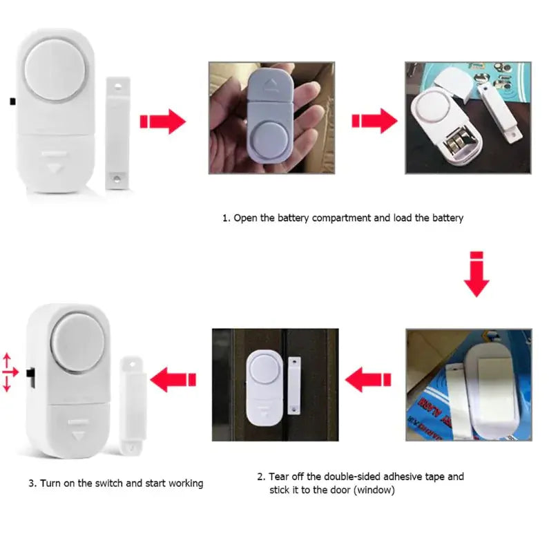 Door Burglar Security ALARM System Magnetic Sensor Electronic Worldwide