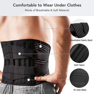 Adjustable Lower Back Brace Lumbar Support Electronic Worldwide