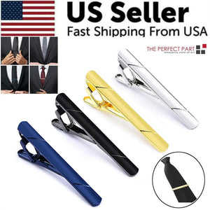 4PCS Mens Stainless Steel Tie Clip Electronic Worldwide